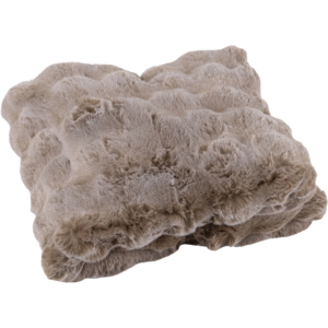 PLAID WAVE POLYESTER TAUPE