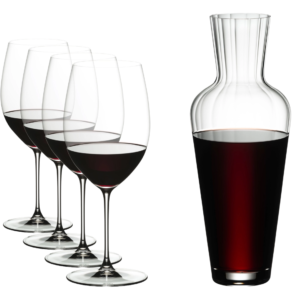 RIEDEL VERITAS CABERNET/MERLOT + MOSEL DECANTER