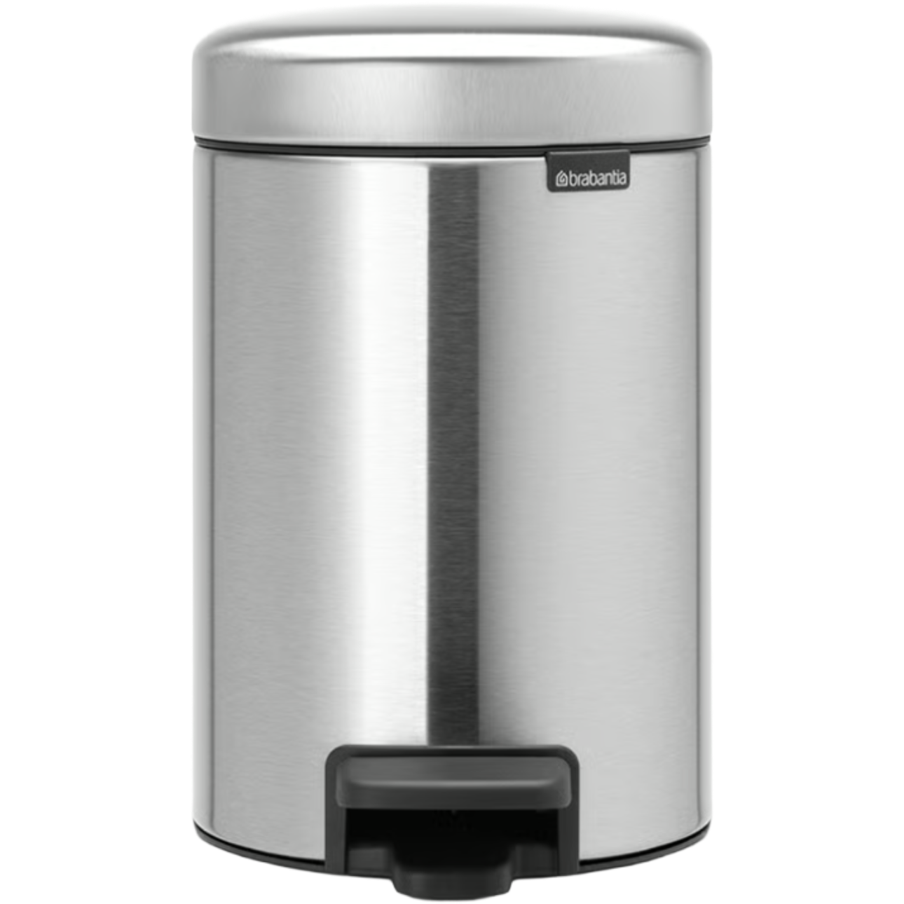 NEWCON-PEDAL-BIN-3L-MATTE-STEEL-